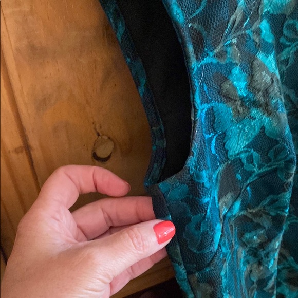 Ann Taylor Blue and Black Peplum Blouse - Picture 6 of 14